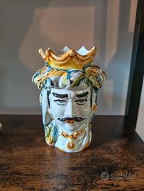 Testa di Moro Siciliana 14cm - Ceramica di Caltagi