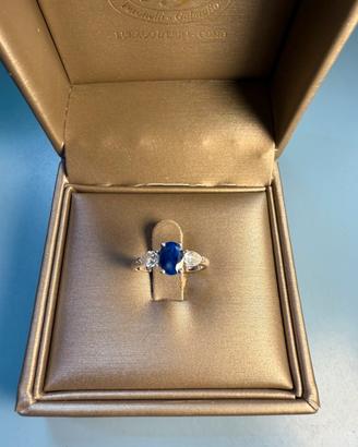 Anello con Zaffiro e Diamanti