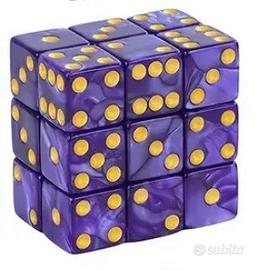 Dadi DnD viola (d6) con sacchetto