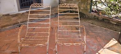 sdraio da giardino in ferro primi 900 