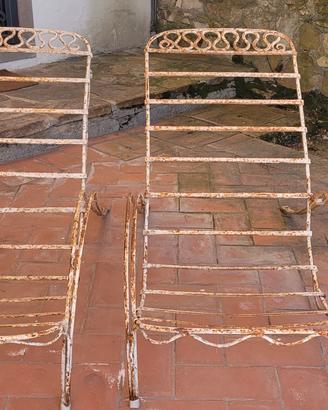 sdraio da giardino in ferro primi 900 