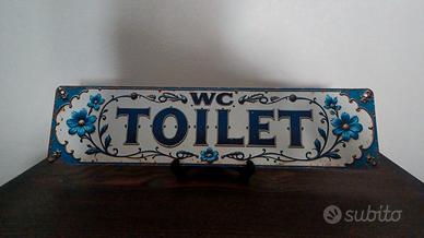 Insegna WC Bagno Toilet in metallo 