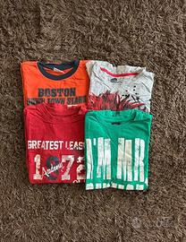 Set 4 magliette maniche lunghe bambino 10-12 anni