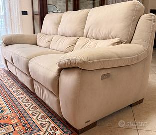 Divano 3 Posti Grande con 2 Relax Elettrici