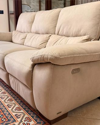 Divano 3 Posti Grande con 2 Relax Elettrici