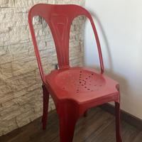 Sedia ferro maison du monde rossa