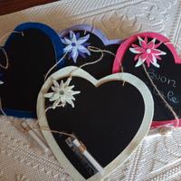 lavagna con feltro e stella alpina