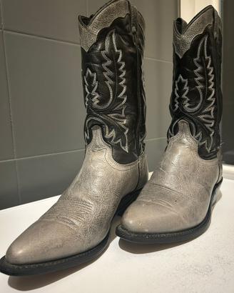 BOOTS TEXANI USA BICOLORE NERO/GRIGIO TONY LAMA