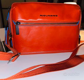 Piquadro Tracolla uomo ARANCIO collez. Blue Square