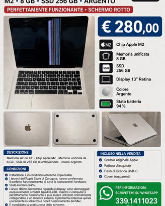 MacBook Air 13" (2024) - M2 - 8 GB - SSD 256 GB