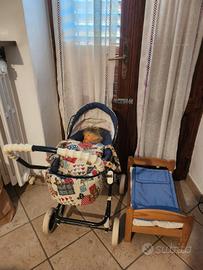 Cicciobello con passeggino e lettino 