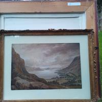 Paesaggio inglese firmato acquarello 800