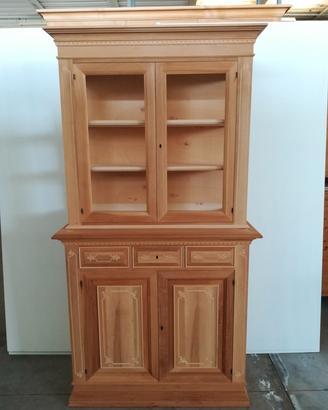 Libreria legno noce massiccio grezza nuova