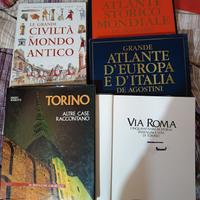 5 libri  atlanti, mondi antico ecc.