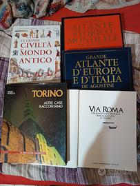5 libri  atlanti, mondi antico ecc.