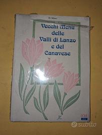 libro VECCHI MENU DELLE VALL8 DI LANZO E CANAVESE