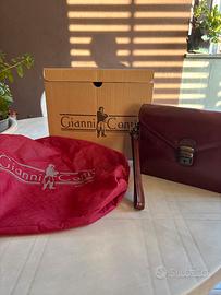 Borsello da uomo in pelle marrone Gianni Conti