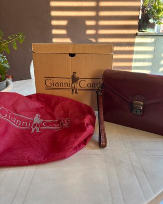 Borsello da uomo in pelle marrone Gianni Conti