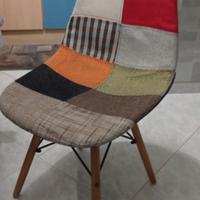 Sedie patchwork colorate e allegre