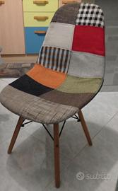 Sedie patchwork colorate e allegre