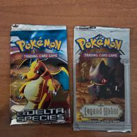 2 BUSTINE VUOTE POKEMON SERIE EX, SMERALDO SPECIE