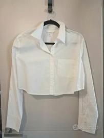 Camicia cropped bianca da donna – Tg. L
