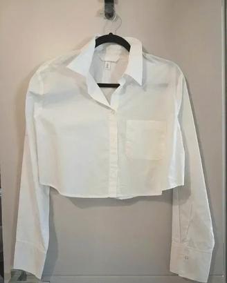 Camicia cropped bianca da donna – Tg. L
