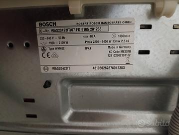 pompa di scarico lavatrice bossch