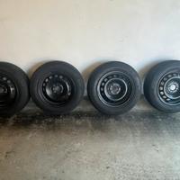 N. 4 Cerchi in ferro 14” + N. 4 gomme 165/70 neve