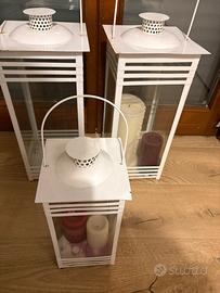 Lanterne bianche ferro e vetro