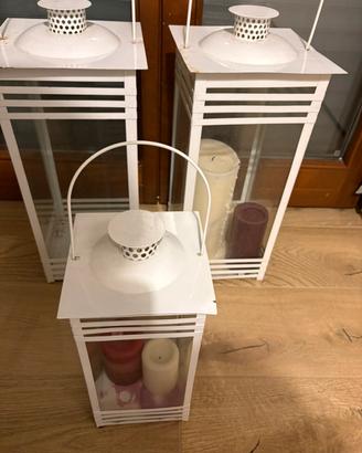 Lanterne bianche ferro e vetro