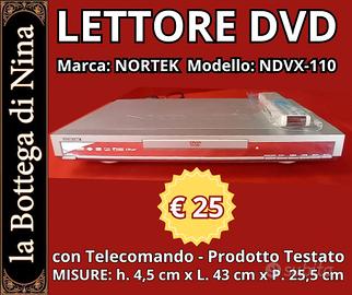 LETTORE DVD NORTEK NDVX-110 – CON TELECOMANDO