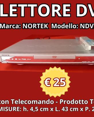 LETTORE DVD NORTEK NDVX-110 – CON TELECOMANDO
