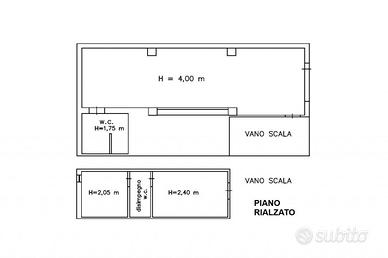 Magazzino al piano terra con vano tecnico