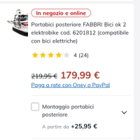 Portabici elettrico posteriore