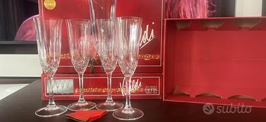 12 Calici flutes in cristallo