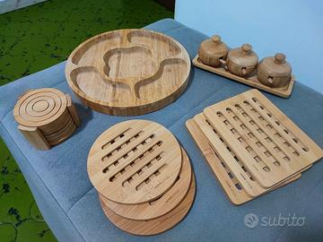 Set da Bambù - 4 utensili casa/cucina