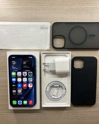 Iphone 13 128gb Azzurro + Accessori, Batteria 100%