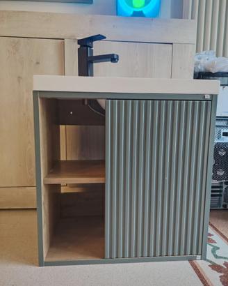 Mobile Lavabo Bagno Verde - NUOVO (Già montato!)