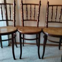 sedie. 3 restaurate TONNET marcate.Fichel 