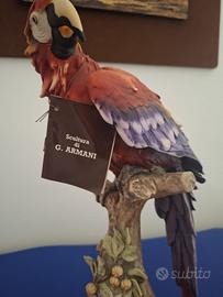 Scultura Giuseppe Armani pappagallo esotico
