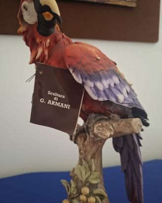 Scultura Giuseppe Armani pappagallo esotico