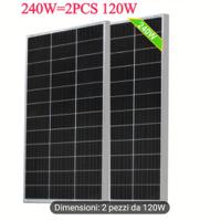 Pannelli Solari 240 w per 2 pz SPEDIZIONE GRATIS 