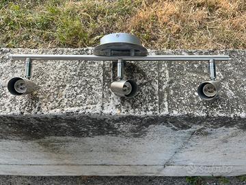 Faretto da soffitto 3 luci orientabili in acciaio