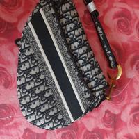 Borsetta donna "Dior" bianco-nera