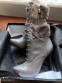 Stivaletto39 con pelo e tacco nuovo - solo soprani