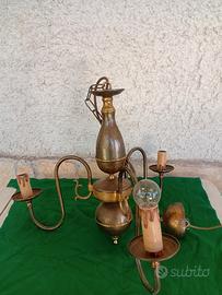 Lampadario anni 60 ottone
