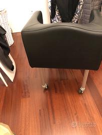 Poltrona in pelle nera