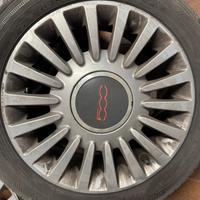 4 cerchi fiat 500  15” con gomme  estive