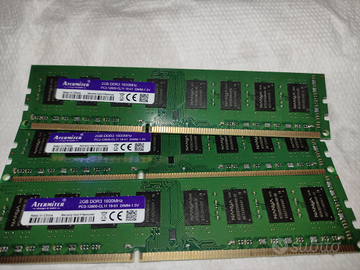 8 GB di RAM DDR3 1600MHZ da 2GB